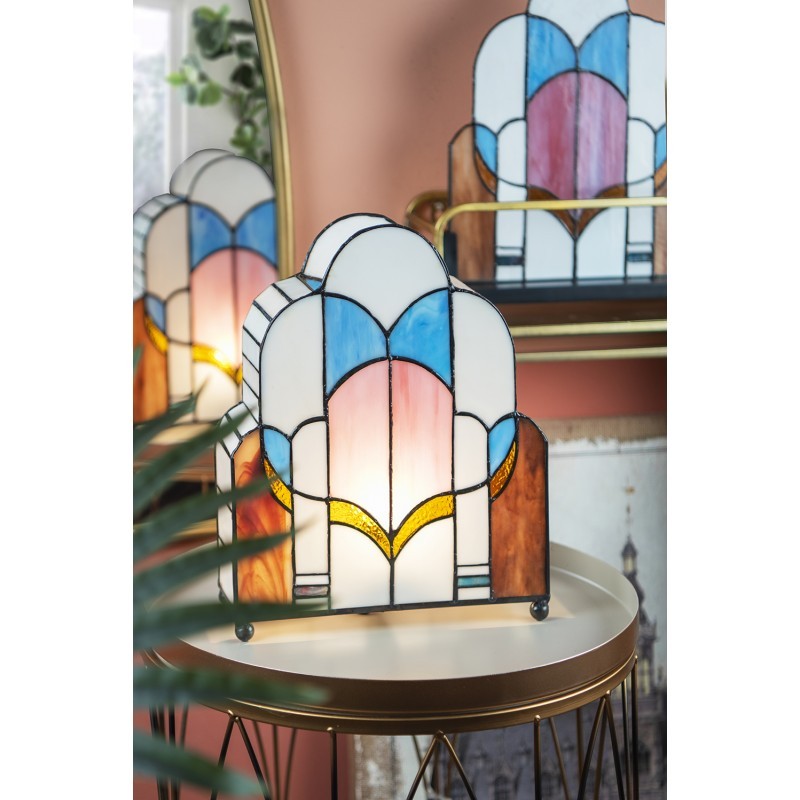 Stolní lampa Tiffany v neobvyklém tvaru Tafien - 30*4*25 cm Clayre & Eef