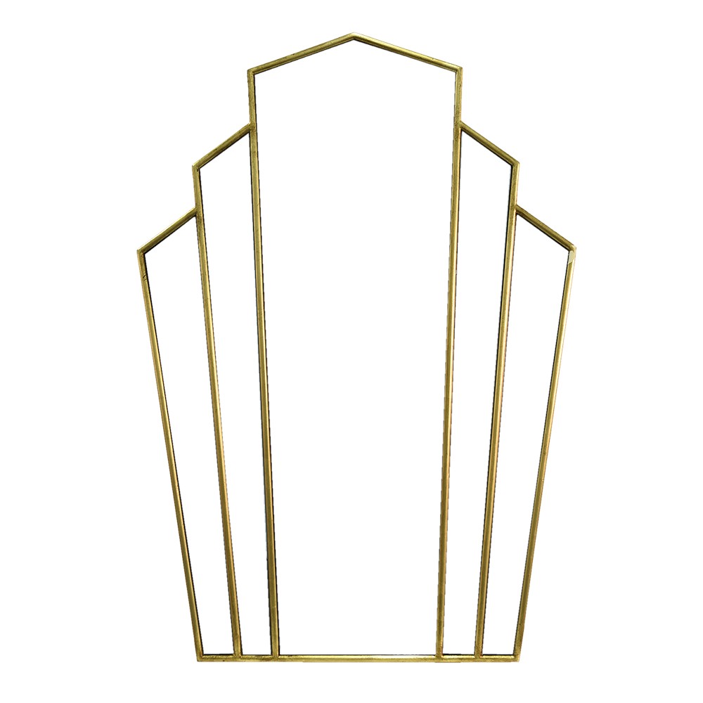 Veliké nástěnné zrcadlo ve zlatém rámu Brannie - 70*100 cm Clayre & Eef