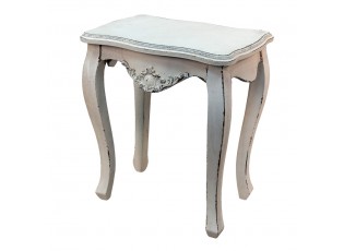 Bílý antik odkládací stolek Frischie - 52*35*58 cm
