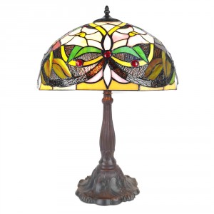 Stolní lampa Tiffany Cream Fayme - 41*58 cm E27/max 2*40W