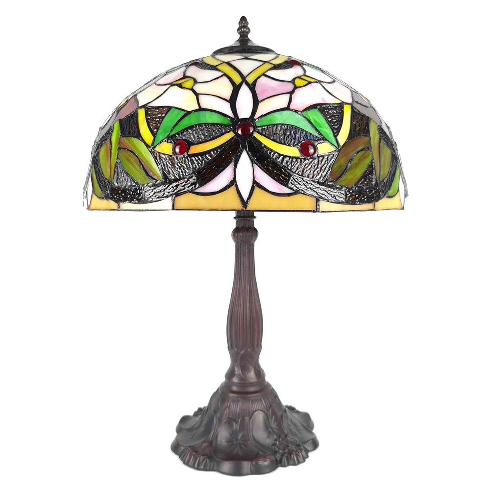 Stolní lampa Tiffany Cream Fayme - 41*58 cm E27/max 2*40W