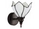 Bílá nástěnná Tiffany lampa ve tvaru květu Folwia - 23*17*19 cm E27/max 1*40W