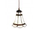Stropní Tiffany lampa hnědé pruhy BrownLine - Ø 15*115 cm E14/max 1*25W
