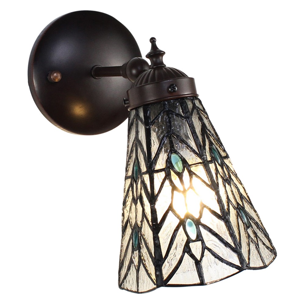 Nástěnná lampa Tiffany Venne grey - 17*12*23 cm E14/max 1*40W