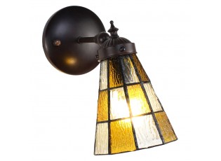 Závěsná Tiffany lampa se žlutými obdélníky Chessboa - 17*12*23 cm E14/max 1*40W