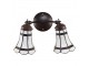Nástěnná lampa Tiffany s bílými stínidly Ponnie - 30*23*23 cm E14/max 2*25W