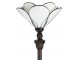 Bílá stojací Tiffany lampa ve tvaru květu Flower white - Ř 31*183 cm E27/max 1*40W