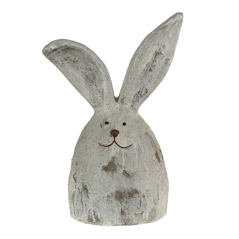 Veliká béžovo-šedá antik dekorace hlava králíka - 35*22*53 cm Clayre & Eef