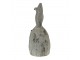 Béžovo-šedá dekorace hlava králíka - 35*22*53 cm