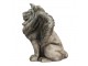 Šedá antik dekorace socha lev s křídly Lion Grey - 100*44*60 cm