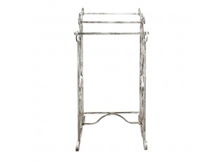 Béžovo-šedý antik kovový stojan na ručníky - 48*36*89 cm