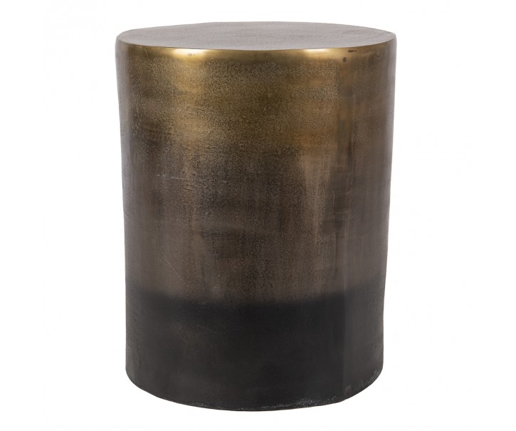 Bronzový antik kovový odkládací stolek - Ø 45*55 cm