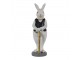 Dekorace Socha Králík Černá, Bílá 5*5*15 cm - 5*5*15 cm Clayre & Eef