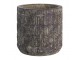 Šedý antik cementový obal na květináč se vzorem - Ø 20*20 cm