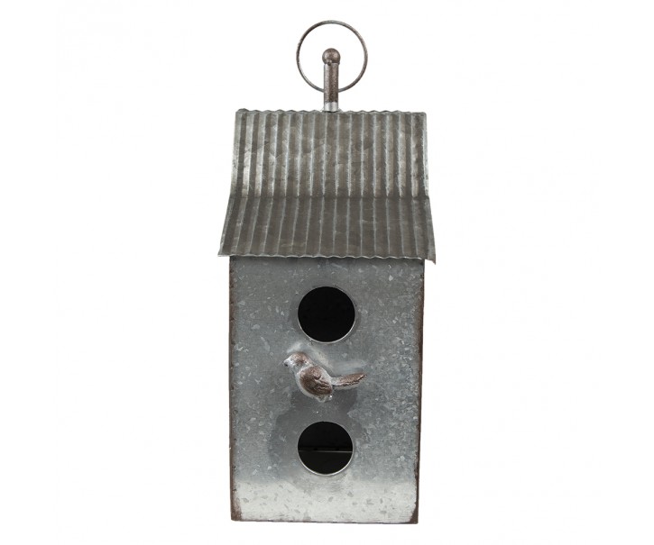 Dekorační plechová ptačí budka - 14*14*30 cm