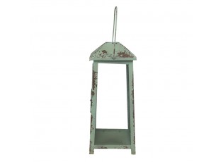 Zelená antik dekorační kovová lucerna Vintie - 16*15*47 cm
