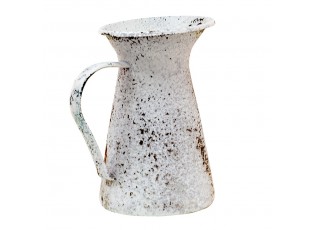 Šedý antik dekorativní kovový džbánek - 12*12*20 cm