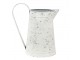 Bílý antik plechový dekorativní džbán Flower Market - 16*12*22 cm