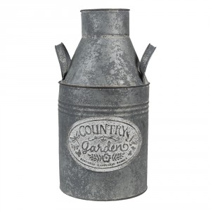 Dekorační plechová konev na mléko Country Garden - Ø17*36 cm