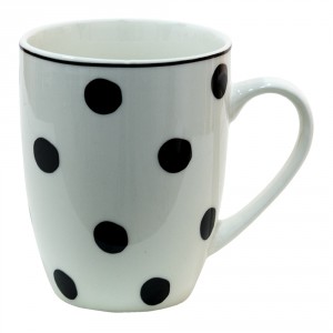 Porcelánový hrnek s černými puntíky Black Dot - 350 ml