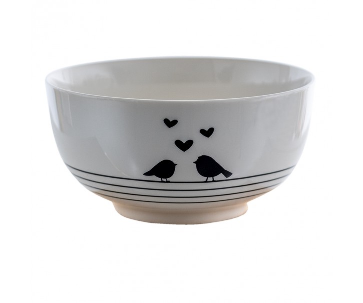 Porcelánová miska na polévku s ptáčky Love Birds - Ø14*7 cm