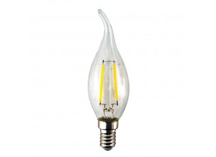LED designová žárovka ve tvaru svíčky transparentní - 3 cm E14/2W