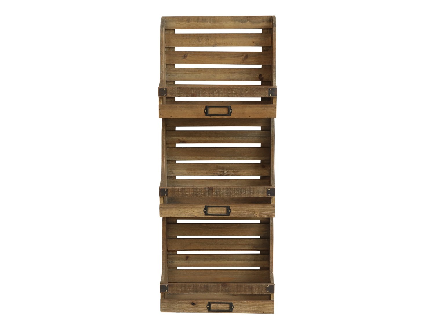 Nástěnná dřevěná police na časopisy Magazine rack - 35*15*90 cm