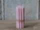 Růžová úzká svíčka Taper powder - Ø 1,2 *13cm / 2.5h