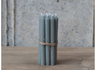 Šedá úzká svíčka Taper grey - Ø 1,2 *13cm / 2.5h