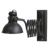 Černá antik nástěnná lampa s patinou Factory Lamp - Ø21*45-105 cm/ E14/ 60W Barva: černá antik s patinou a odřenímMateriál: kov