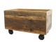 Dřevěná retro bedna na kolečkách Unique - 50*30*35 cm