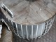 2ks krémový antik kovový coffee stolek s dřevěnou deskou Charlotte - Ø57*48 cm