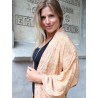 Lososové kimono / župan s květovaným vzorem Floral Print - one size