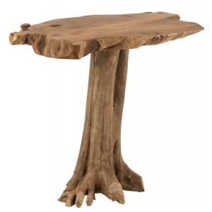 Přírodní odkládací stůl z teakového dřeva na kmeni Root teak - 107*78*105cm