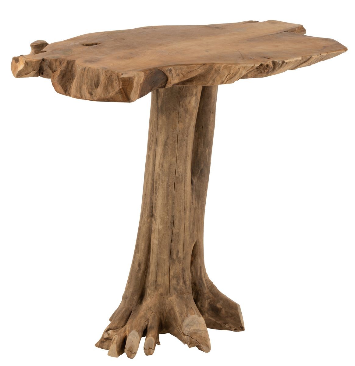 Přírodní odkládací stůl z teakového dřeva na kmeni Root teak - 107*78*105cm
