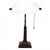 Bílá bankovní lampa tiffany Bank white - 26*16*40 cm E27/max 1*40W
