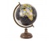 Černý dekorativní glóbus na dřevěném podstavci Globe - 22*22*37 cm