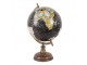 Černý dekorativní glóbus na dřevěném podstavci Globe - 22*22*37 cm