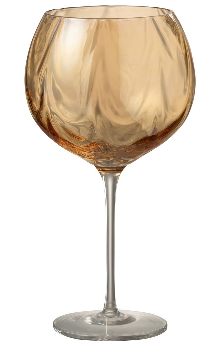 Jantarová sklenička na víno Oil wine - Ø 12*21 cm J-Line by Jolipa