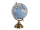 Modrý dekorativní glóbus na dřevěném podstavci Globe - 22*22*37 cm