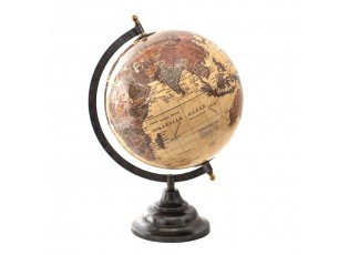 Hnědý dekorativní glóbus na podstavci Globe - 22*22*33 cm