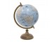 Modrý dekorativní glóbus na dřevěném podstavci Globe - 22*22*37 cm