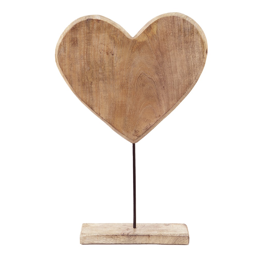 Dřevěná dekorace srdce na podstavci Heart wood - 35*10*54 cm 6H2159L