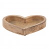 Dřevěná dekorační mísa/talíř ve tvaru srdce - 18*10*4 cm Barva: hnědáMateriál: dřevoHmotnost: 0,444 kg