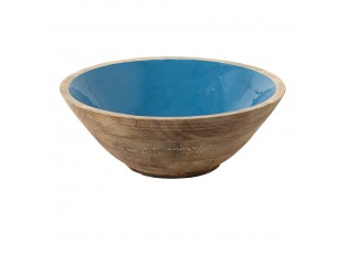 Servírovací mísa/talíř modrá, hnědá 25*10 cm - Ř 25*10 cm
