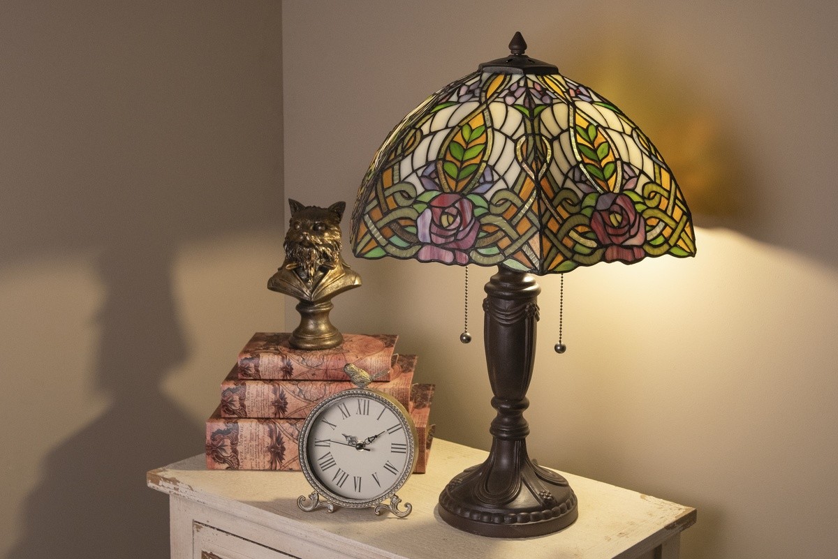 Stolní lampa Tiffany Rose