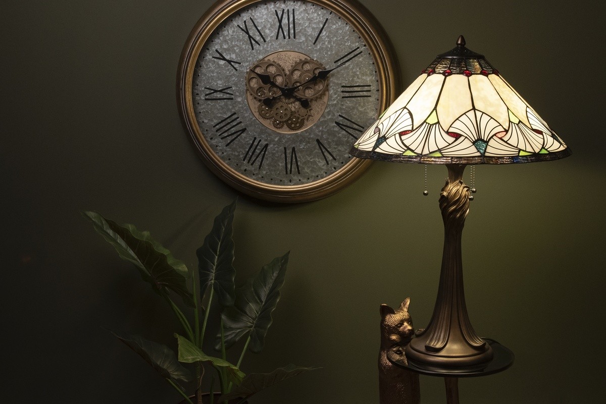 Stolní lampa Tiffany Ventilateur - Ø 51*78 cm
