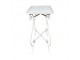 Bílý antik kovový odkládací stolek Finne - 90*48*79 cm