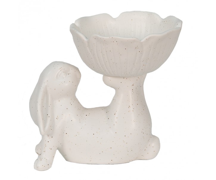 Keramická dekorační miska s králíčkem - 15*11*14 cm