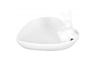 Dekorační miska ve tvaru srdíčka s králíčkem - 14*13*9 cm